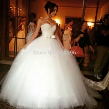 Balo vestido de noiva Sevgiliye Kolsuz Beyaz Organze Sequins Kristal Zarif Uzun Gelin Elbise 2016 Gelinlik 18