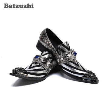 BatzuzhiMen Elbise Ayakkabı İtalyan Tipi Resmi Oxford Ayakkabı Erkekler Sivri Burun Deri Parti Düğün erkek ayakkabısı Chaussures Hommeses 13