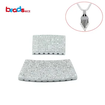 Beadsnice yeni gümüş 925 takı bulma düğün takısı kişiselleştirilmiş uzun kolye kolye kadınlar için ID30057 10