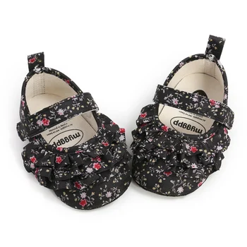 Bebek Kız Yumuşak Kaymaz Taban Sevimli Ayakkabı Yenidoğan Prenses Düğün Ayakkabı Toddler Çiçek İlk Yürüyüşe 0-18 Ay Çocuk İçin 11