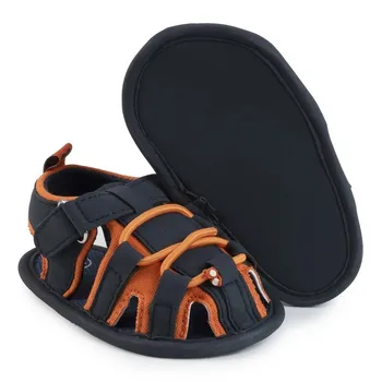 Bebek Sandalet Kız Erkek Yenidoğan Yaz bebek ayakkabısı Pamuklu Patchwork Moda Düz kaymaz Yumuşak taban İlk Yürüyüşe 0-18Month 22