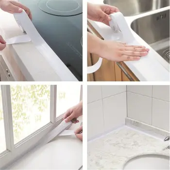 Beyaz Kendinden Yapışkanlı Onarım Su Geçirmez Küf Bant Mutfak Banyo Duş Tuvalet Dolgu Macunu Dolabı Soba Bant Sticker 320x2. 2cm 19