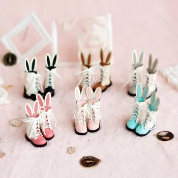 BJD Tavşan kulak uzun çizmeler bebek ayakkabıları için uygun Blythes Licca AZON Momoko Lati Jerry bebek ayakkabı bebek aksesuarları 9