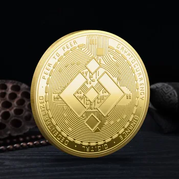 BNB Cryptocurrency Metal Gümüş Altın Kaplama Fiziksel BNB Binance Sikke Hatıra Kripto Para hatıra parası Koleksiyon Hediye 18