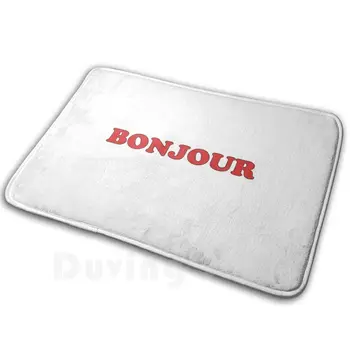 Bonjour Fransız Cümle-Sticker Mat Halı Halı Kaymaz Paspaslar Yatak Odası Bonjour Bon Jour Goodday İyi Günler Merhaba Merhaba 9