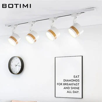 BOTIMI 220V LED tavan ışıkları Parça İle Oturma odası İçin Siyah Ayarlanabilir Ofis Yüzeye Monte Aydınlatma 10
