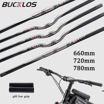 BUCKLOS 25.4 / 31.8 mm MTB Gidon Ultralight 660/720 / 780mm Bisiklet Gidon Alüminyum Alaşımlı Düz / yükseltici Bar Bar Kavrama 10