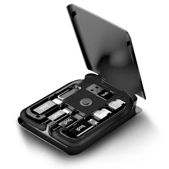 BUDI Çok Fonksiyonlu Evrensel Akıllı Adaptör Kartı saklama kutusu 15W Kablosuz Şarj Xiaomi Seyahat Taşınabilir saklama çantası 2