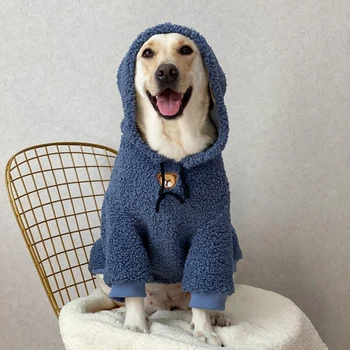 Büyük Köpek Giyim Kış Büyük Köpek Ceket Hoodie Ceket Kaniş Schnauzer Corgi Samoyed Husky Labrador Golden Retriever Giysileri