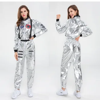 Cadılar bayramı Dolaşıp Dünya Uzay Takım Elbise Grubu Cosplay Astronot Pilotlar Giyinmiş Giyim