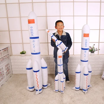 Candice guo! yaratıcı peluş oyuncak Çin uzay mekiği roket modeli CN-5 yumuşak dolması yastık doğum günü Noel hediyesi 1 adet