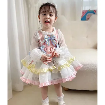 Cekcya İspanyolca Bebek Doğum Günü Bayram Elbise Kız Kraliyet Prenses Balo Kızlar Parti Elbiseler Bebek Elbise Çocuk Butik Giyim 6