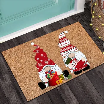 CLOOCL Komik Karşılama Halı Noel Elf 3D Baskılı Kapalı Paspas Flanel Halı Mutfak Halı Ev Dekor Dropshipping 11