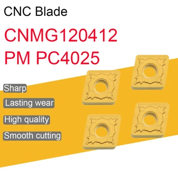CNMG120412 PM PC4025 Tungsten Karbür İnsert CNC torna Kesici Takım Çelik Yüksek Kaliteli CNMG120412 Dış Torna Takım