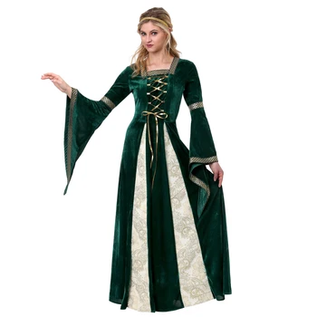 Cosplay Ortaçağ Saray Prenses Elbise Yetişkinler Vintage gece elbisesi Kadınlar için Seksi Parti Cadılar Bayramı Kostüm 17