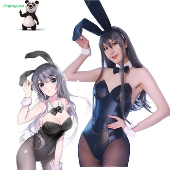 CosplayLove Seishun Buta Yarou wa Tavşan Kız Senpai hiçbir Yume wo Minai Sakurajima Mai Tavşan Kız Cosplay Kostüm Cadılar Bayramı Için 19