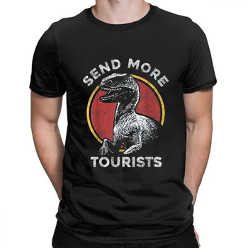 Daha Fazla Turist göndermek Raptor T Gömlek erkekler serin Dinozor yaz kısa kollu t-shirt kadın casual tops tee camiseta гутболка giysileri 17