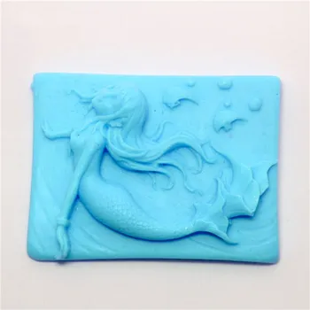 Denizkızı Tarzı Sıvı Silikon Kalıpları DIY El Yapımı Sabun Kalıp Güzel Zanaat Kek Dekorasyon Kalıp 22