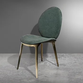 Deri Tasarım Yatak Odası Nordic Sandalye Yumuşak Salon Styling Yemek ofis koltuğu Moda Mutfak Cadeiras Oturma Odası Mobilya 16