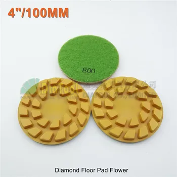 DIATOOL 3 adet 100mm # 800 elmas zemin zımpara diski Çiçek 4 