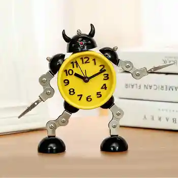 Dijital alarmlı saat saat robot saat masaüstü dekorasyon saati öğrenci saat karikatür anime başucu saati çocuk Yılbaşı hediyeleri