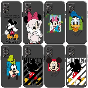 Disney Mickey Mouse Karikatür Telefon Kılıfı İçin Samsung Galaxy A01 A02 A10 A10S A20 A22 4G 5G A31 Funda Sıvı Silikon Yumuşak Arka