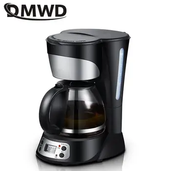 DMWD 750ML Mini Amerikan Kahve Makinesi Tam Otomatik Damla Kahve makinesi Kabarcık çay makinesi Ev Ve Ofis için 220V