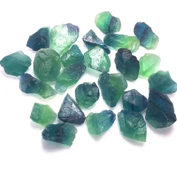 Doğal Yeşil Kristal Florit işlenmemiş taş Flourite Kristal Kuvars Mineral Örnekleri Şifa 20
