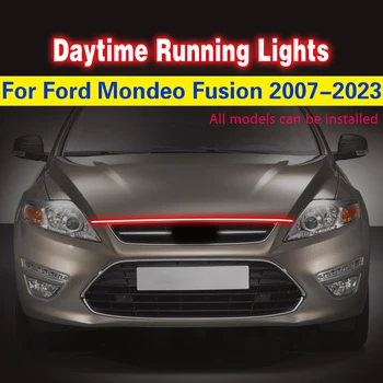 DRL Sürüş Gündüz çalışan far sis lambası 12V 1 Adet Ford Mondeo Fusion 2007-2023 için Evrensel Oto Dekoratif Atmosfer Lambaları 17