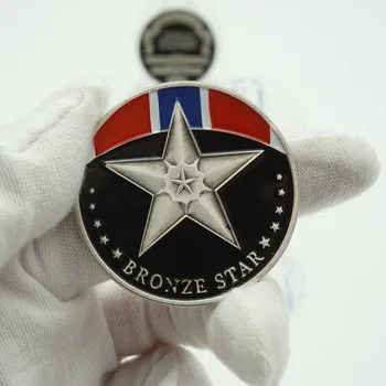 Drop Shipping Amerikan Bronz Yıldız Sikke Ordu Hatıra Rozeti Kırmızı Bronz Sikke Ordu Mücadelesi Coin 2