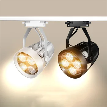 E27 PAR30 LED ray lambası 35W 45W süper parlak LED monte lamba Spot LED Tavan Ray lambası Mağaza sergi Dekor 12