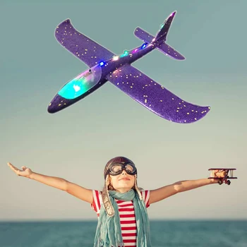 El atmak uçak EPP Köpük Açık Lansmanı Planör Uçak Çocuk Oyuncakları 48 cm İlginç Lansmanı Atma Atalet Modeli Hediye komik 13