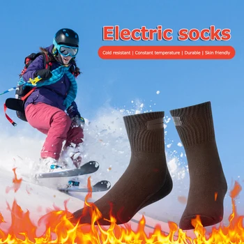 Elektrikli termal çorap sabit sıcaklık ısıtma ayak ısıtıcı elektrikli çorap yıkanabilir nefes Trekking kayak kamp 2