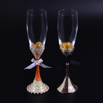 En kaliteli yaratıcı hediye kişiselleştirilmiş kristal düğün gözlük fincan şampanya kırmızı şarap gelin damat parti dekor Kızartma Kadeh 20