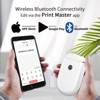 EQUİTPER Bluetooth Mini Etiket Makinesi Etiket Yazıcı Mürekkepsiz Termal Baskı, Marka / Etiket / Ekspres Teslimat / Fotoğraf Baskısı 4
