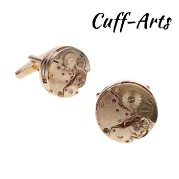 Erkekler için kol düğmeleri Gül Altın saat mekanizması Kol Düğmeleri Erkek Manşet Takı Erkek Hediyeler Vintage Kol Düğmeleri Gemelos tarafından Cuffarts C10375 3