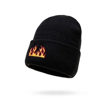 Erkekler şapka kış bere sonbahar sıcak yangın desen spor Kayak aksesuar açık havada gençler Hiphop için 16