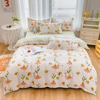 Ev Tekstili Çiçekler Mantar Moda Klasik Yorgan yatak çarşaf kılıfı Yastık Kılıfı Tek, Çift Kraliçe Kral ev yatak takımı seti 14
