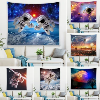 F & G Gezegen Astronot Duvar Dekor Goblen Galaxy Psychedelic Uzay Goblen Büyük Yatak Odası duvar kumaşı Ev Dekor 11