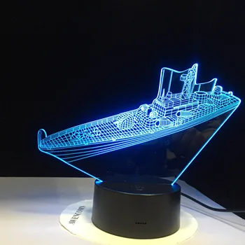 Gemi 3D LED gece ışık masa lambası akrilik Bulbing optik Illusion Lumineuse Bebek Uyku Aydınlatma Odası Hediye 21