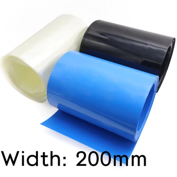 Genişlik 200mm (Çap 127mm) lipo pil sarma PVC ısı borusu shrink yalıtımlı kılıf kol koruma kapağı düz paketi renkli 6