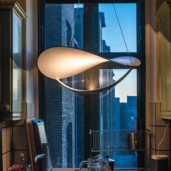 geometrik kolye ışık vintage led oval top salle bir yemlik asılı lamba gölge avizeler tavan mutfak ışığı yemek odası