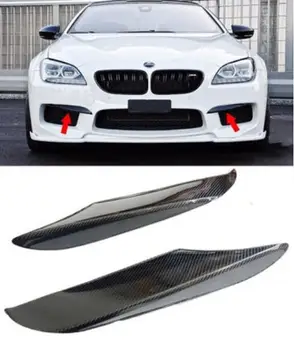 Gerçek Karbon Fiber Araba Arka Tampon Bölücülerin Yan Rüzgar Bıçak Önlükleri BMW F06 F12 F13 640i 650i 6 Serisi 2012-2018 7