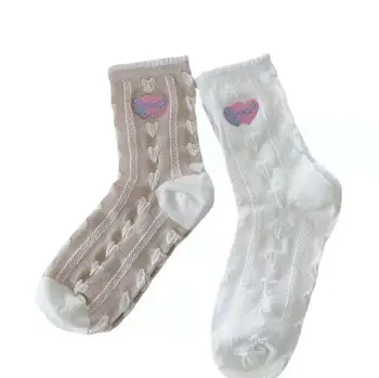 Glitter Çorap Kadın Çorap Kısa 10 Çift Paketi Moda Kalp İşlemeli Parlak Ayak Bileği çorap Seti Telkari Meias Kawaii Sox Kadın