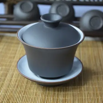 [GRANDNESS] 100 ml Yixing Mor Kil Porselen Gaiwan Çay Bardağı Zisha Gongfu Çay Kase 100 ml 3