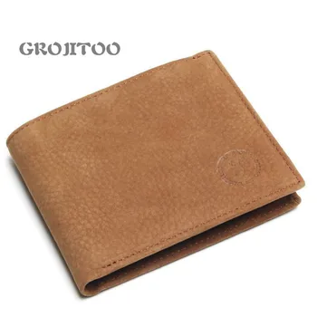 GROJITOO erkek cüzdan hakiki deri erkek iş küçük cüzdan üst katman inek derisi genişletilmiş kart çantası çok fonksiyonlu çanta 8