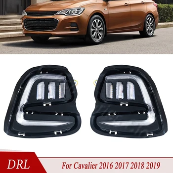 Gündüz farları dönüş sinyali araba ışık LED DRL Chevrolet Cavalier 2015-2017 için
