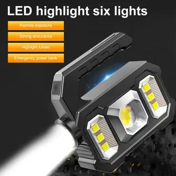Güneş LED Kamp El Feneri COB çalışma lambası Projektör Açık acil durum lambası USB Şarj Edilebilir Fener Seyahat Torch 3 Modu 7