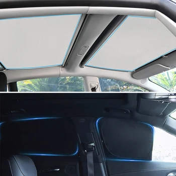 Güneşlik Tesla Modeli 3 / Y 2022 Aksesuarları Araba Yan Pencere Güneş Gölge Gizlilik Çatı Penceresi gölgelik file Ön Arka Cam 16