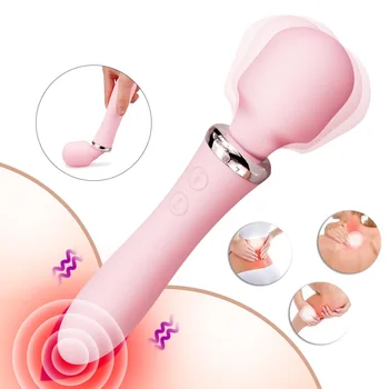Güçlü Yapay Penis Vibratör AV Sihirli Değnek Kadınlar İçin G Noktası Klitoris Stimülatörü AV Sopa Masajı Erotik Ürün Seks Oyuncakları yetişkinler için 10